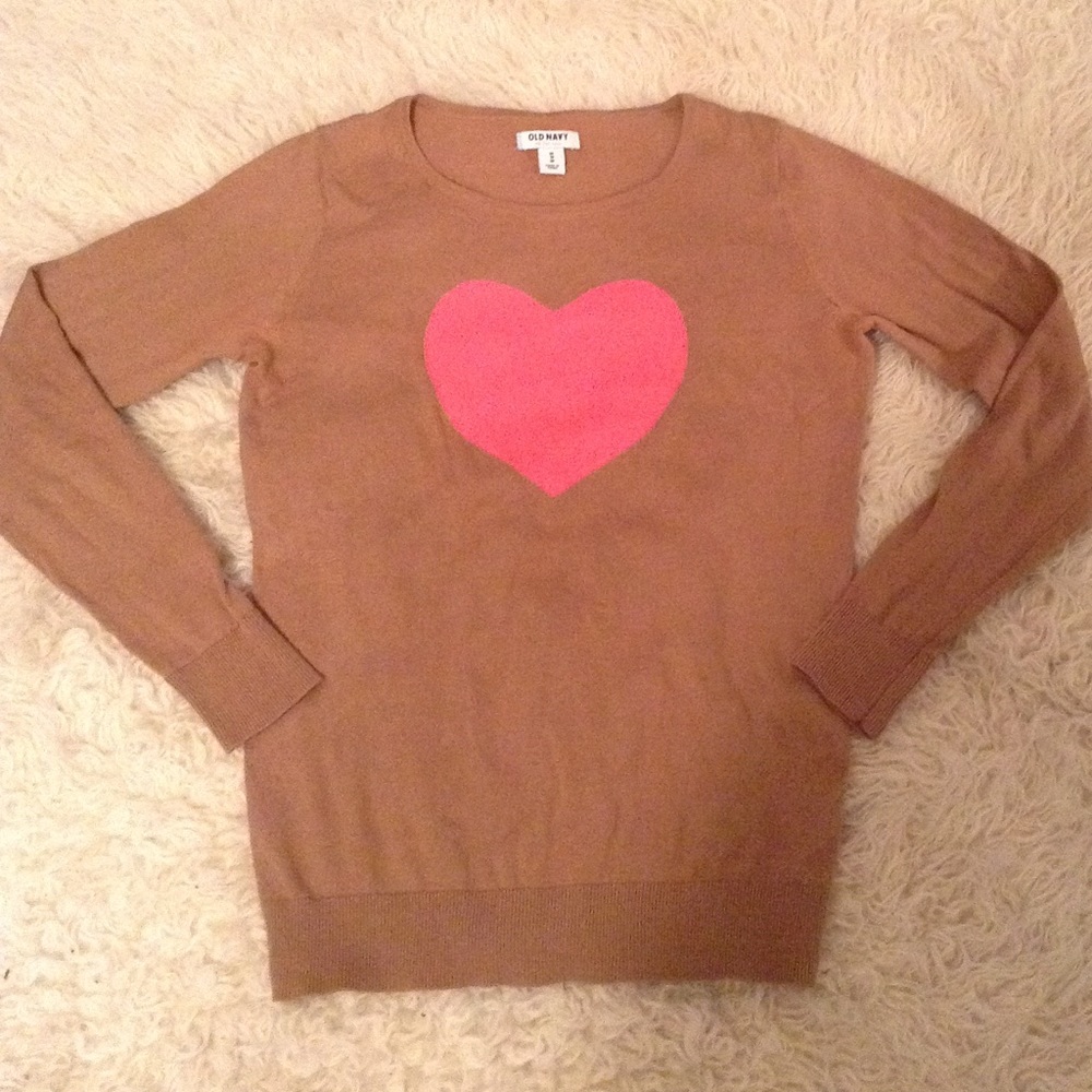 Old Navy Pink heart sweater